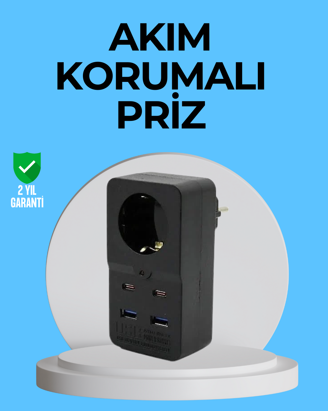 Termal Korumalı Priz Otomatik Çocuk Kilidi 4 USB Type C - Lisinya Termal Korumalı Priz Otomatik Çocuk Kilidi 4 USB Type C - Lisinya