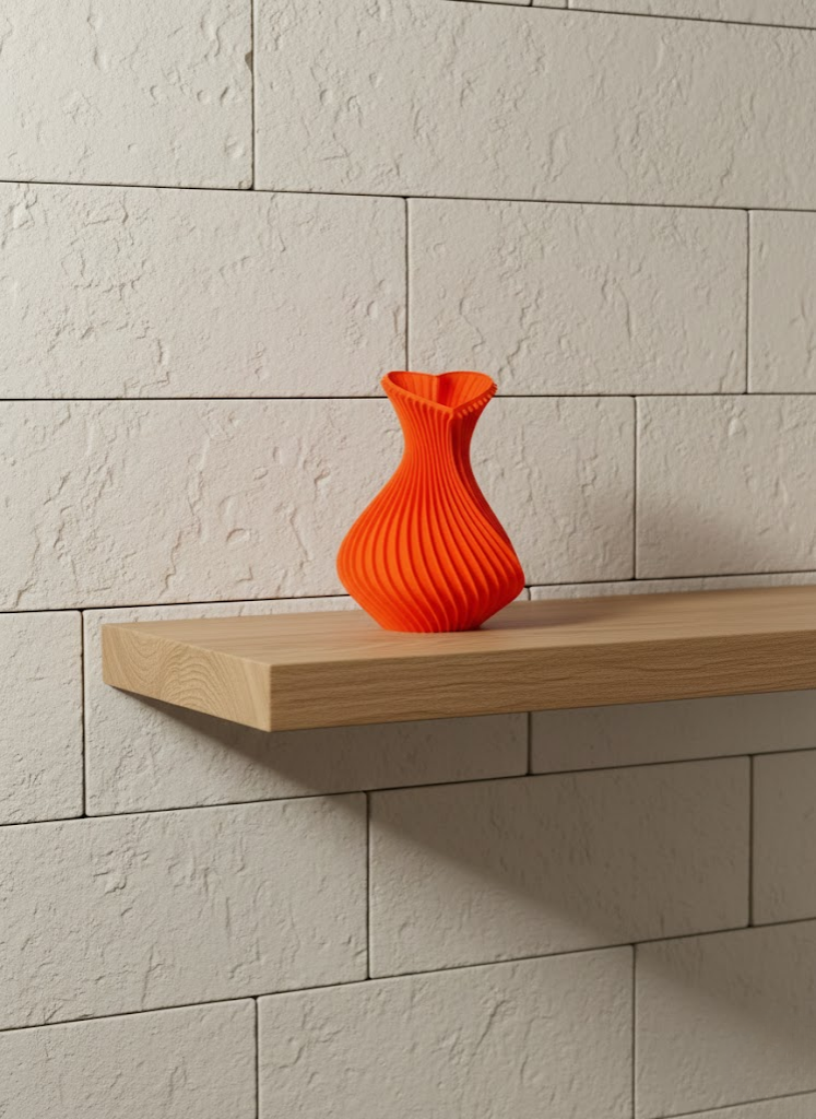 11 cm Turuncu Kalp Formlu Mini Vazo Estetik Dekoratif Obje - Lisinya