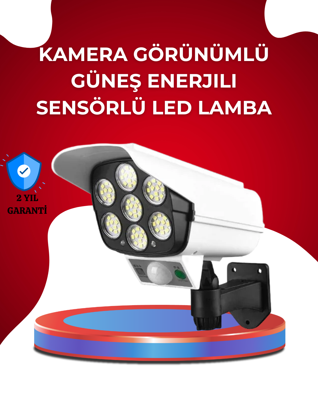 Uzaktan Kumandalı Güneş Enerjili LED Güvenlik Lambası Kamera Tipi Hareket Sensörlü - Lisinya Uzaktan Kumandalı Güneş Enerjili LED Güvenlik Lambası Kamera Tipi Hareket Sensörlü - Lisinya
