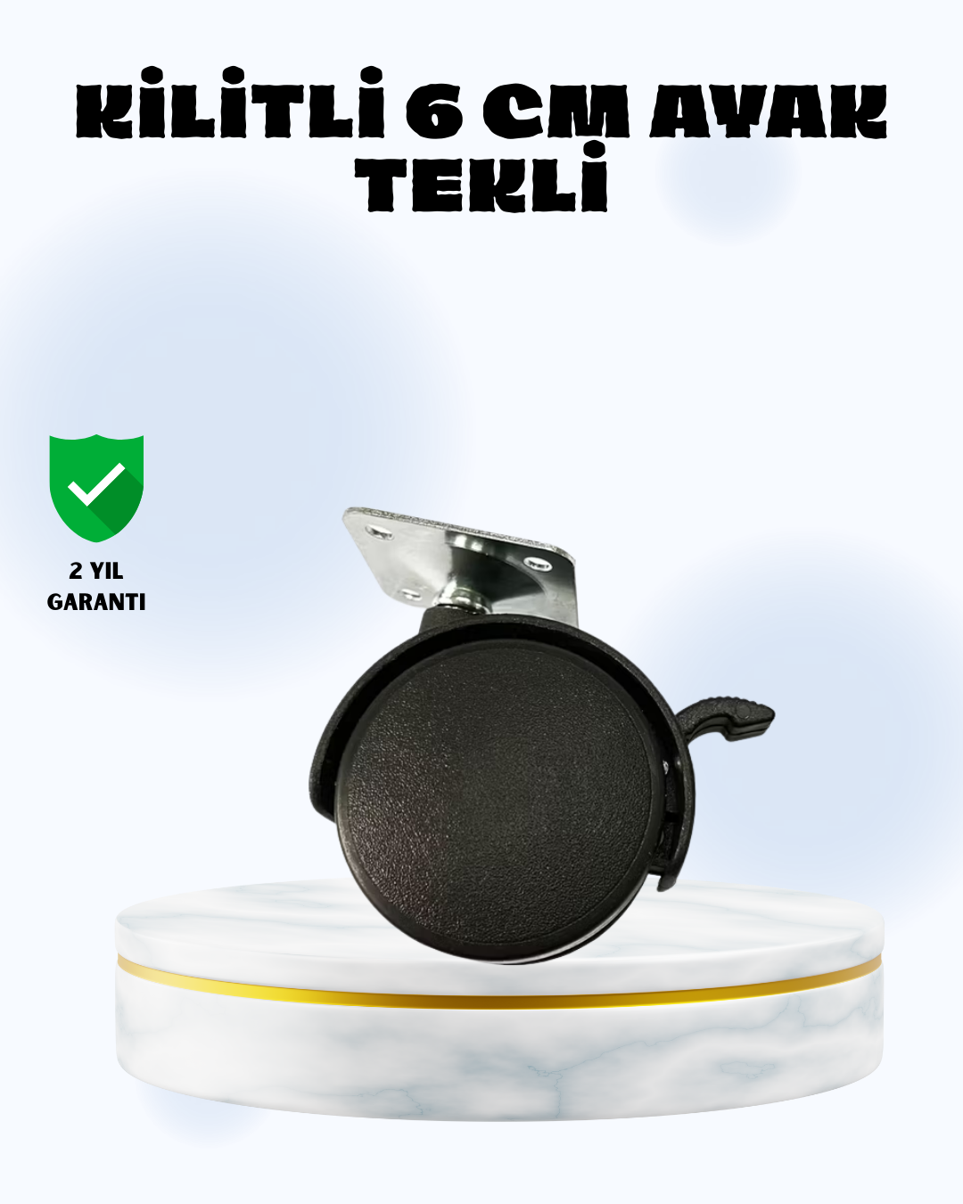 6 cm Kilitli Tekerlek Ayak Tek Adet - Lisinya