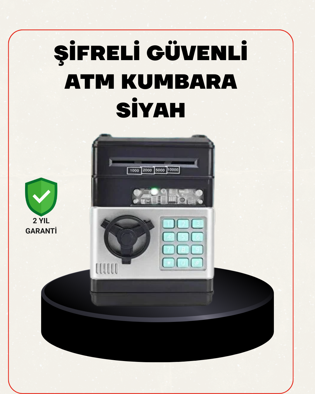 Para Kasası Görünümlü Elektronik Şifreli Kumbara - Lisinya