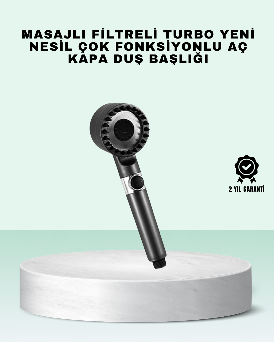 Aç Kapa Tuşlu Filtreli Duş Başlığı Yeni Nesil Tasarım - Lisinya