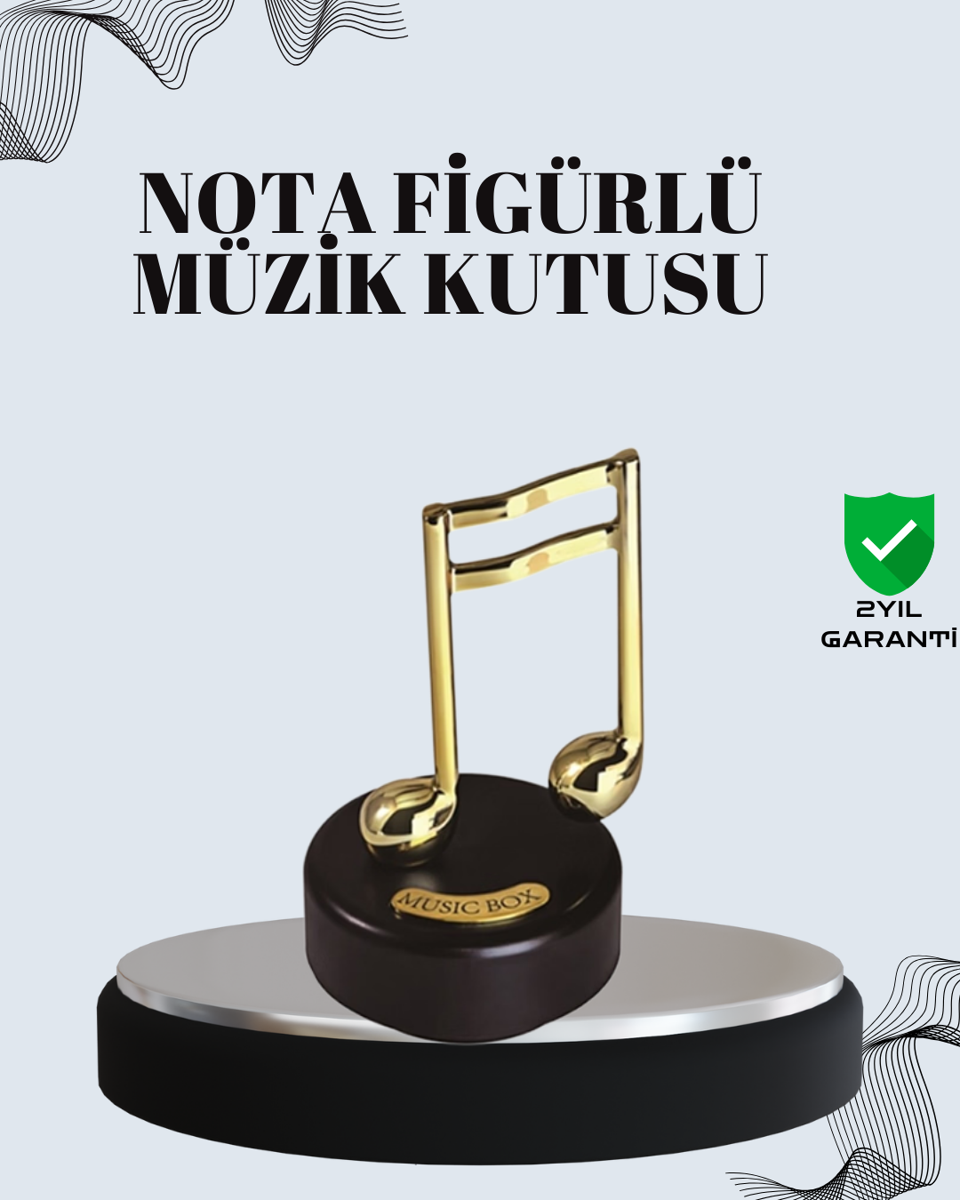 Nota Figürü Müzik Kutusu Melodious Model - Lisinya