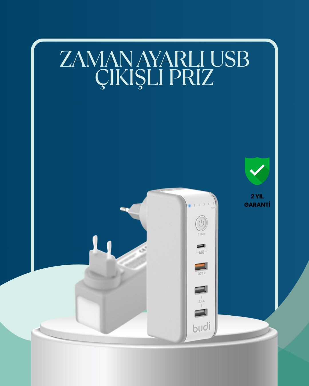 30W Type C Şarj Cihazı Zamanlayıcılı Çok Portlu Tasarım - Lisinya 30W Type C Şarj Cihazı Zamanlayıcılı Çok Portlu Tasarım - Lisinya