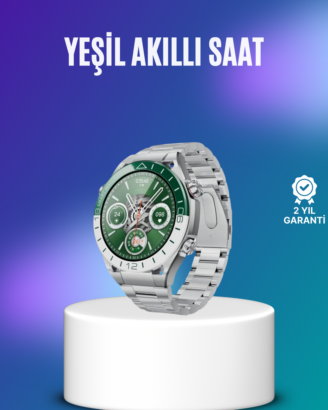 Harita Görüntüleme Özellikli Amoled Akıllı Saat 3 Kayışlı Fitness Takipli - Lisinya