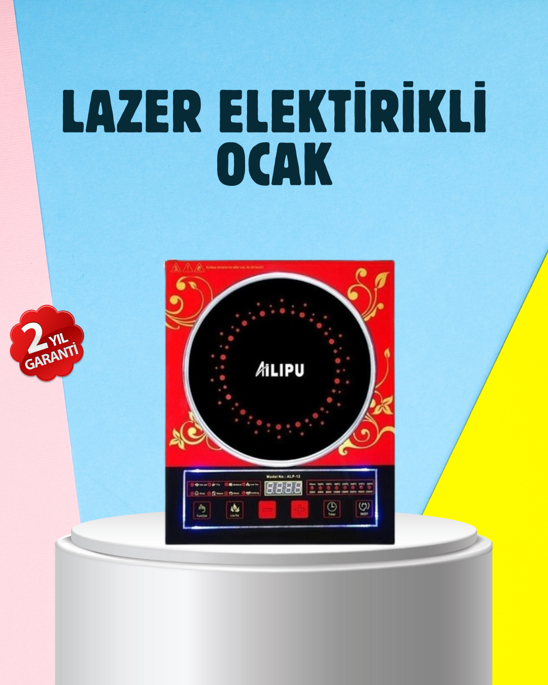 2400 Watt Akıllı İndüksiyon Ocak Dokunmatik Kontrol Isı Ayarlı - Lisinya