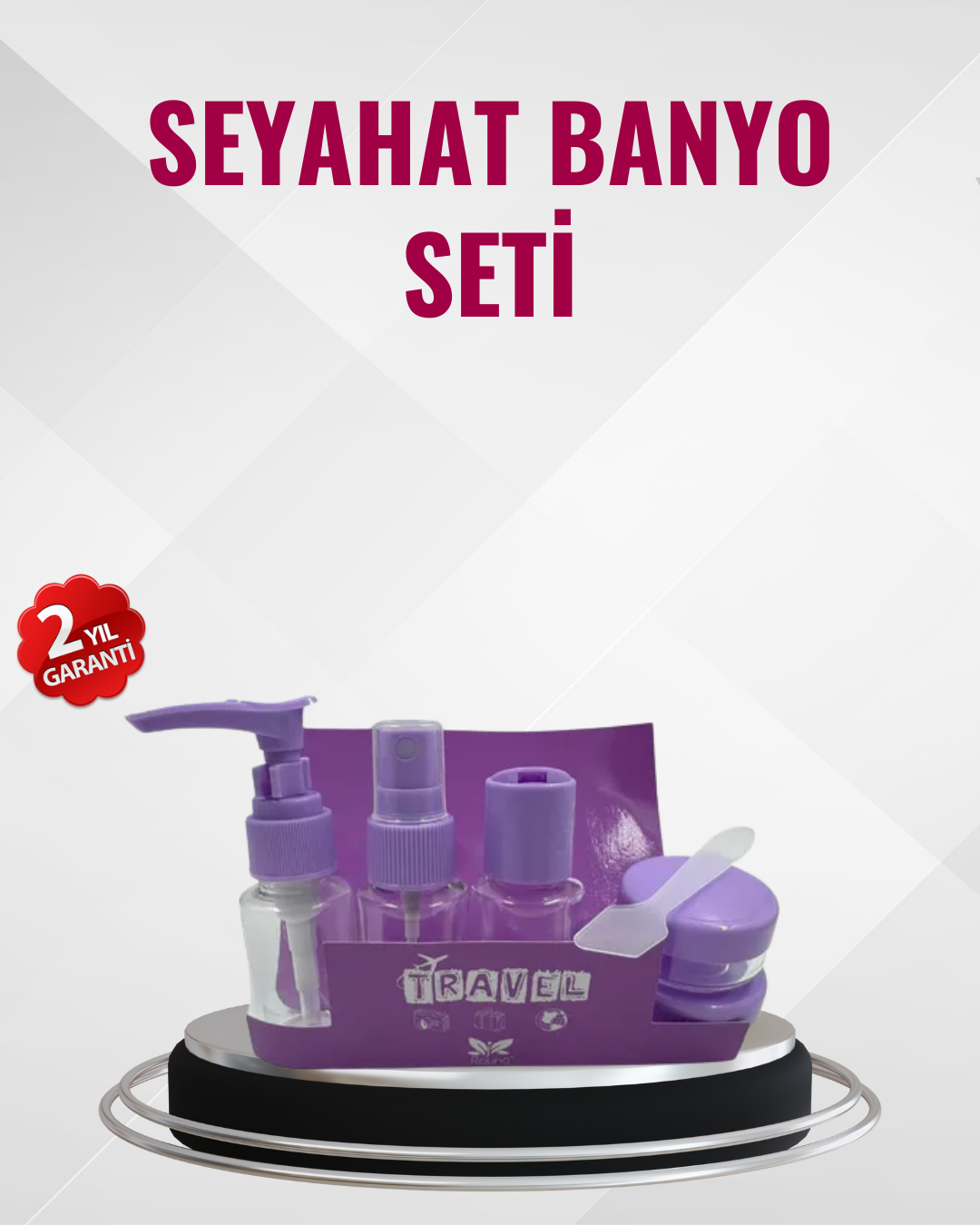 Seyahat Boy Banyo Seti 5’li Mini Şişe ve Krem Kutusu Çantalı - Lisinya