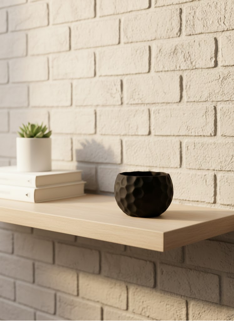 Mini Siyah Dekoratif Saksı 5 cm Modern Masaüstü Bitki Saksısı - Lisinya