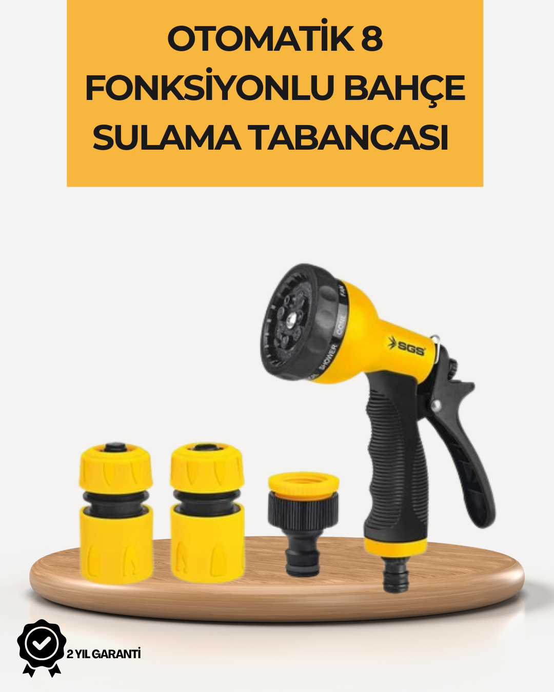 8 Modlu Bahçe Sulama Tabancası Seti Bitki Çiçek Araç Temizleme - Lisinya 8 Modlu Bahçe Sulama Tabancası Seti Bitki Çiçek Araç Temizleme - Lisinya