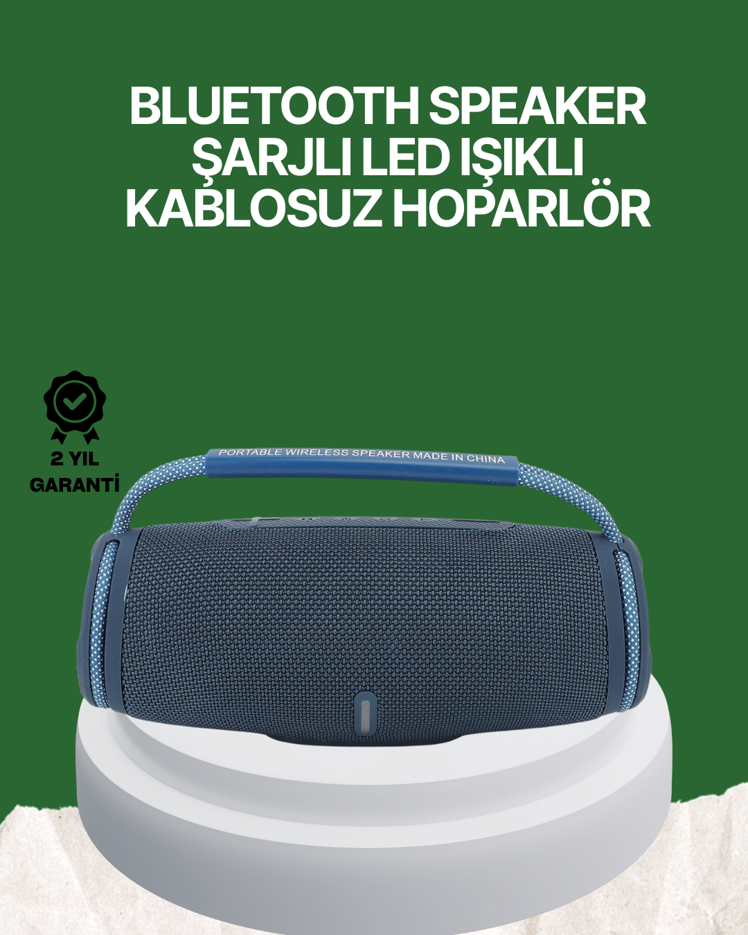 Net Stereo Ses Sunan IPX5 Su Geçirmez Bluetooth Hoparlör - Lisinya