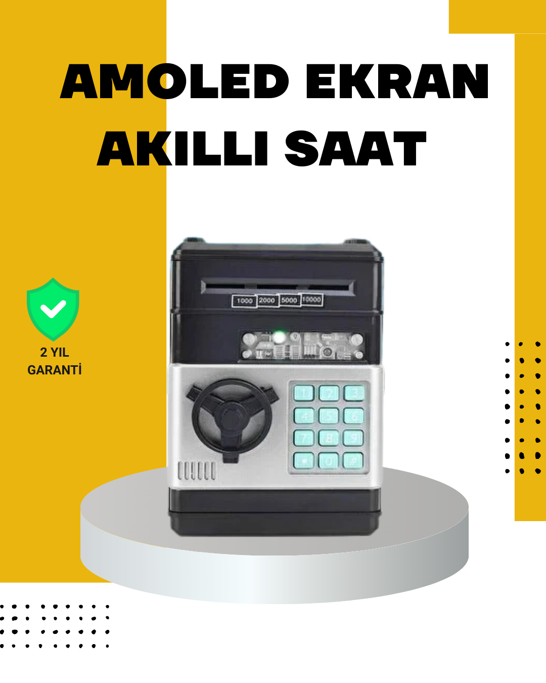 Çocuklar İçin Şifreli ATM Kasa Para Yutan Kumbara - Lisinya