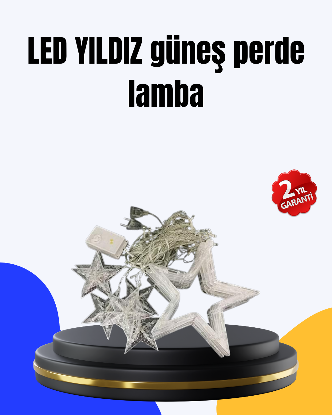 Dekoratif Yıldız Peri Led Perde 3x3 Metre Ortam Işığı - Lisinya Dekoratif Yıldız Peri Led Perde 3x3 Metre Ortam Işığı - Lisinya