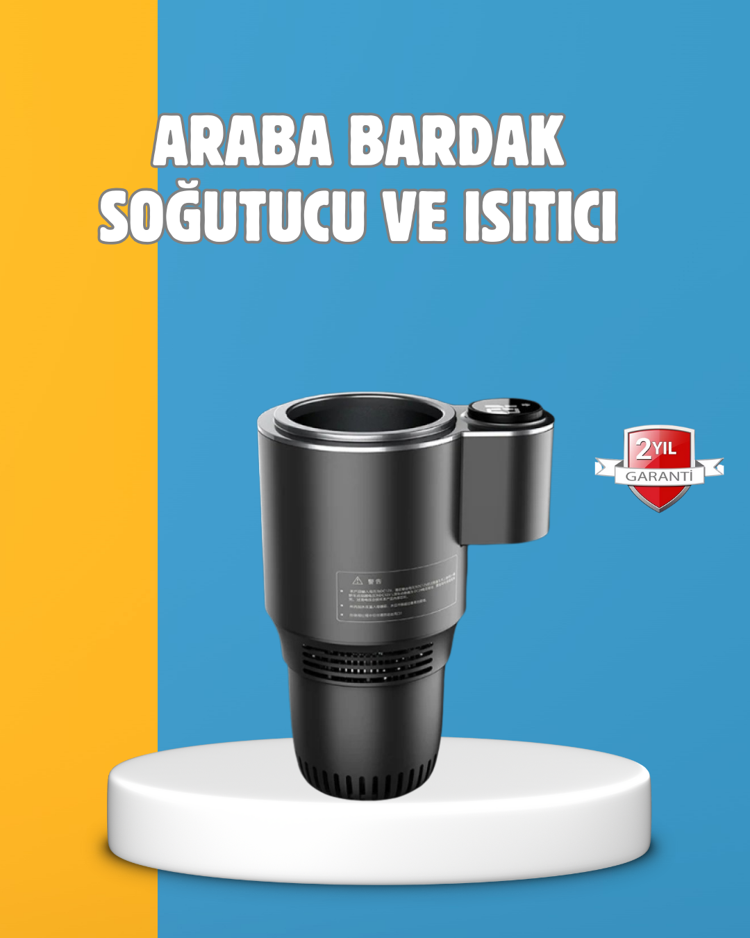 Dijital Ekranlı Akıllı Bardaklık Araç İçi Termal Isıtıcı Soğutucu - Lisinya Dijital Ekranlı Akıllı Bardaklık Araç İçi Termal Isıtıcı Soğutucu - Lisinya