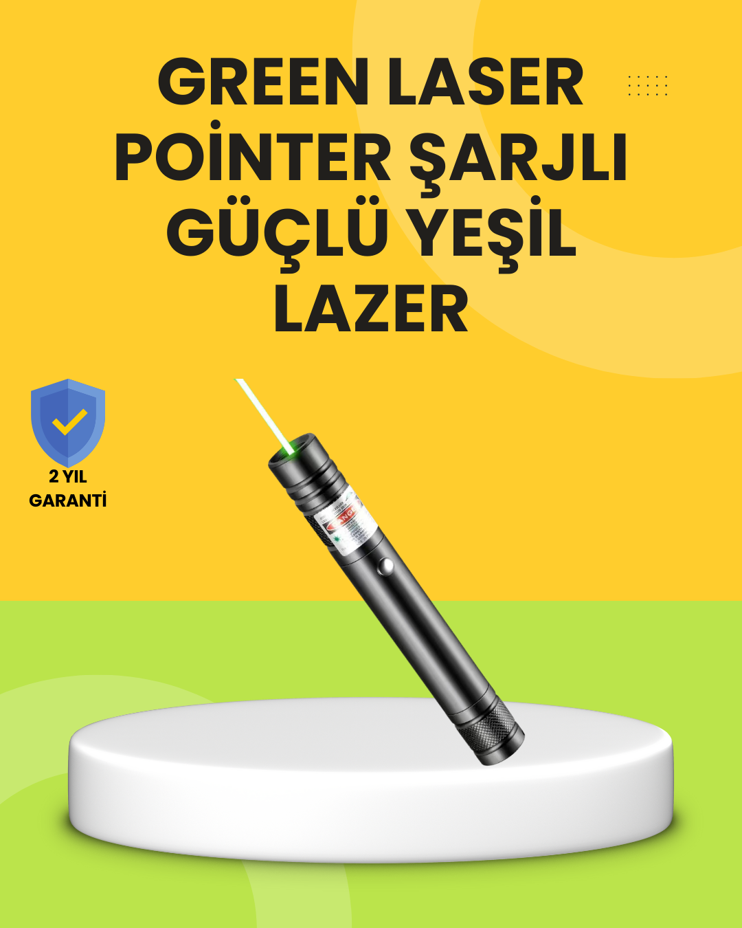 Uzun Mesafe Görünürlüklü Yeşil Lazer Pointer Şarjlı - Lisinya Uzun Mesafe Görünürlüklü Yeşil Lazer Pointer Şarjlı - Lisinya