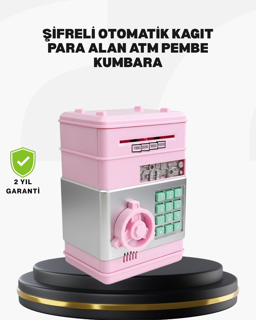 Büyük Hazneli Şifreli Para Tasarruf Kumbarası - Lisinya