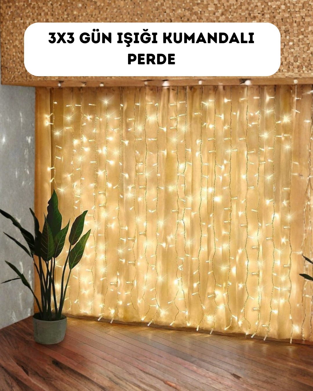 Dekoratif Perde Peri Led Günışığı Renk 8 Fonksiyonlu Işık - Lisinya Dekoratif Perde Peri Led Günışığı Renk 8 Fonksiyonlu Işık - Lisinya