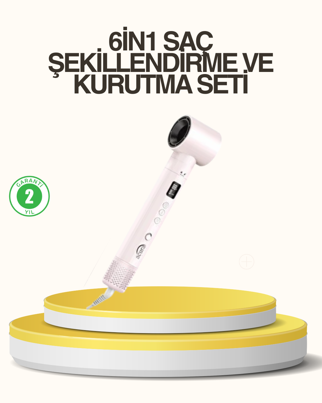 Motorlu LCD Ekranlı Saç Şekillendirme Seti - Lisinya