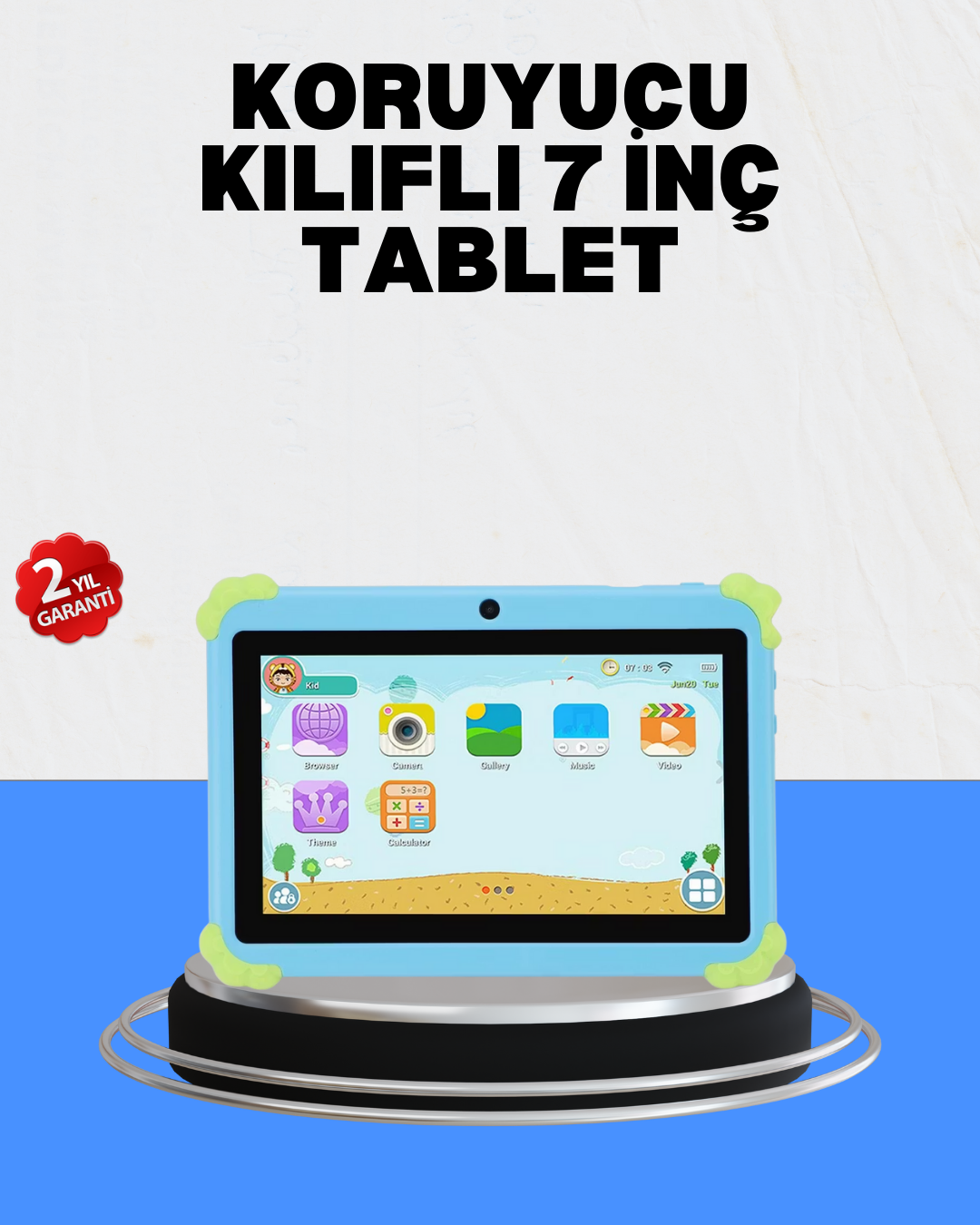 HD Ekranlı 7 İnç Tablet WiFi ve Bluetooth Bağlantılı - Lisinya