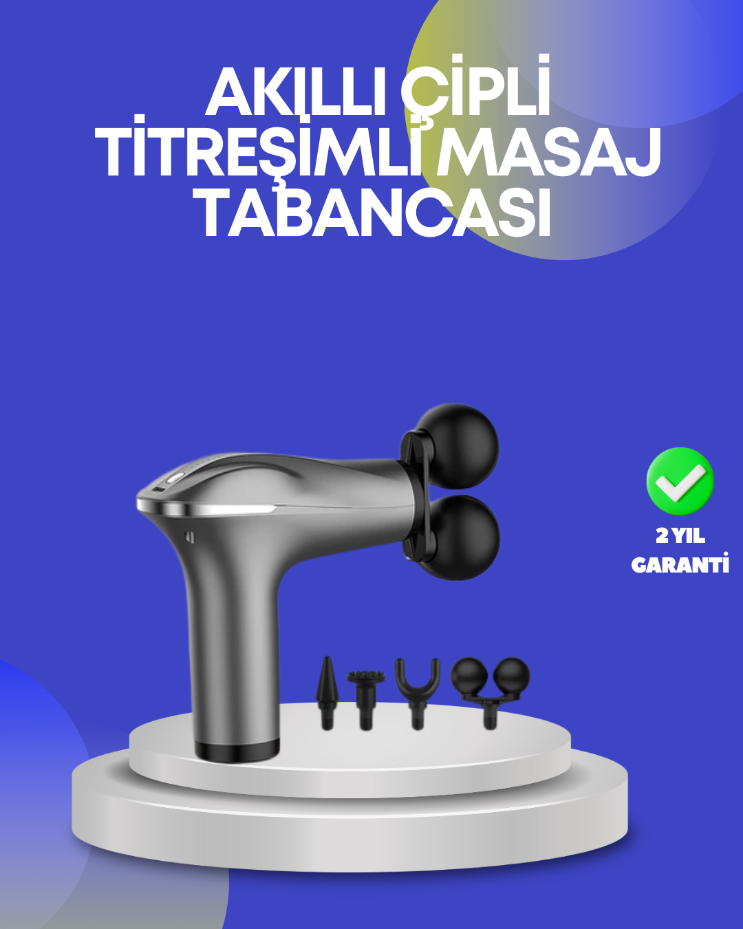 Portatif Şarjlı Masaj Tabancası 4 Başlık Derin Doku Masaj Aleti - Lisinya Portatif Şarjlı Masaj Tabancası 4 Başlık Derin Doku Masaj Aleti - Lisinya