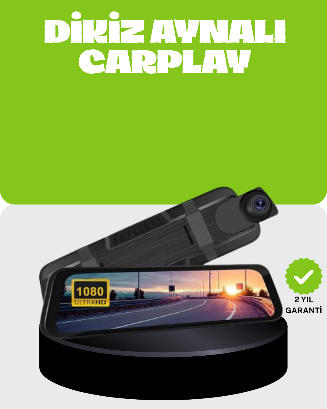 Ultra Geniş Açılı Araç Kamerası Dokunmatik Ayna Kayıtlı - Lisinya