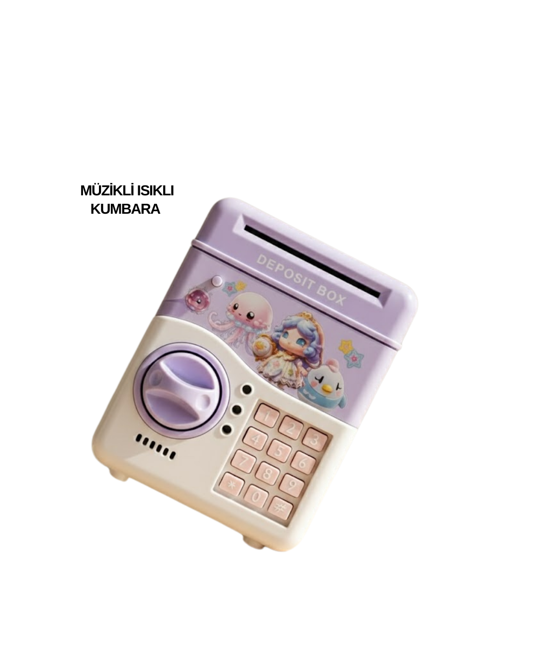 SAM51 MÜZİKLİ IŞIKLI KUMBARA MOR - Lisinya