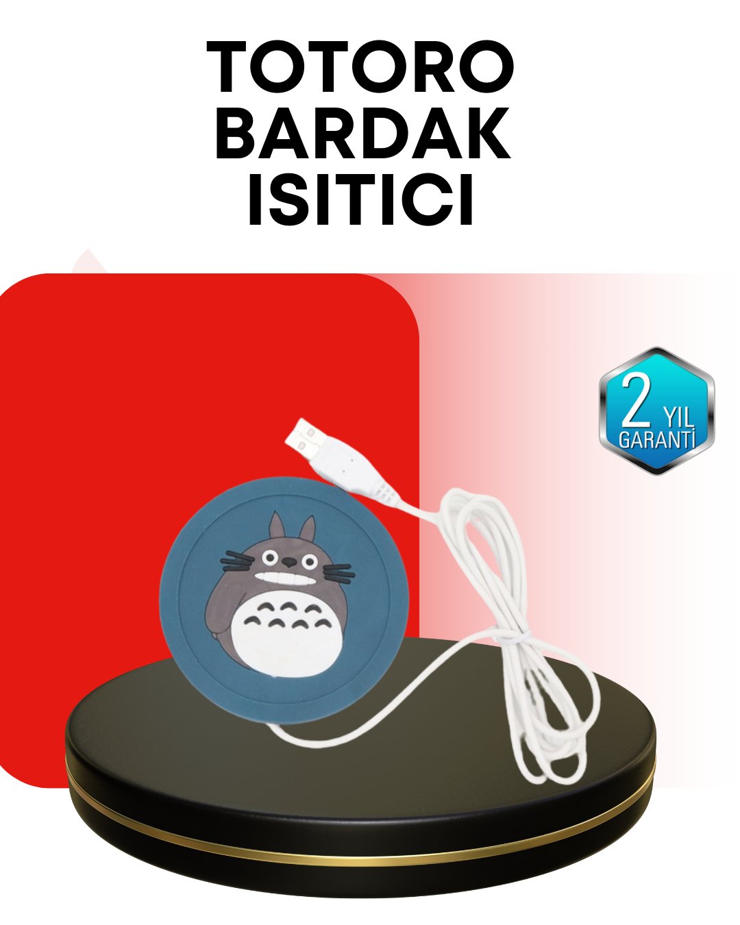USB Isıtmalı Bardak Altlığı 60° Isı Koruma Silikon Isı Matı - Lisinya