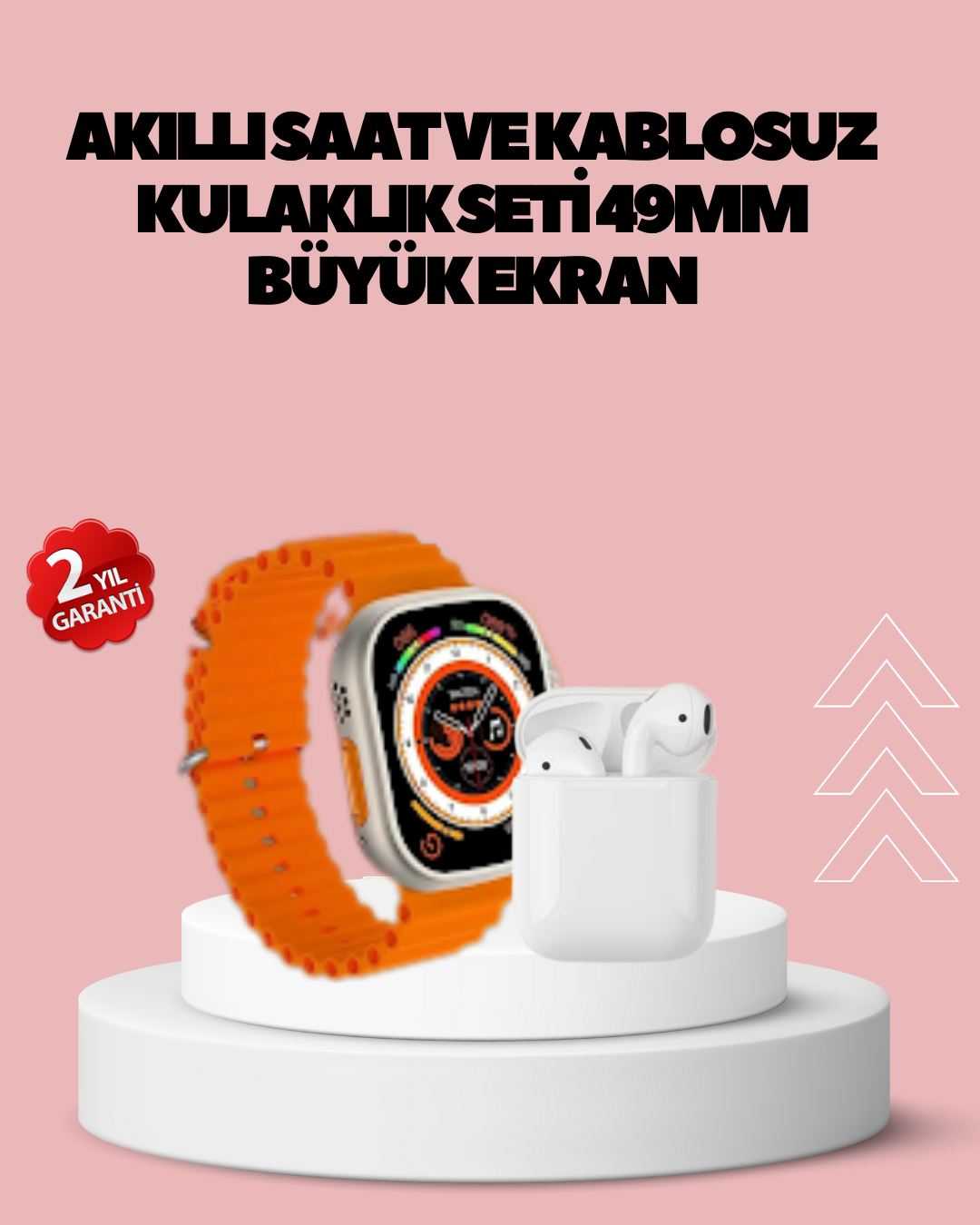 Watch 9 Max Akıllı Saat 45 mm Geniş Ekran Kulaklık Seti - Lisinya