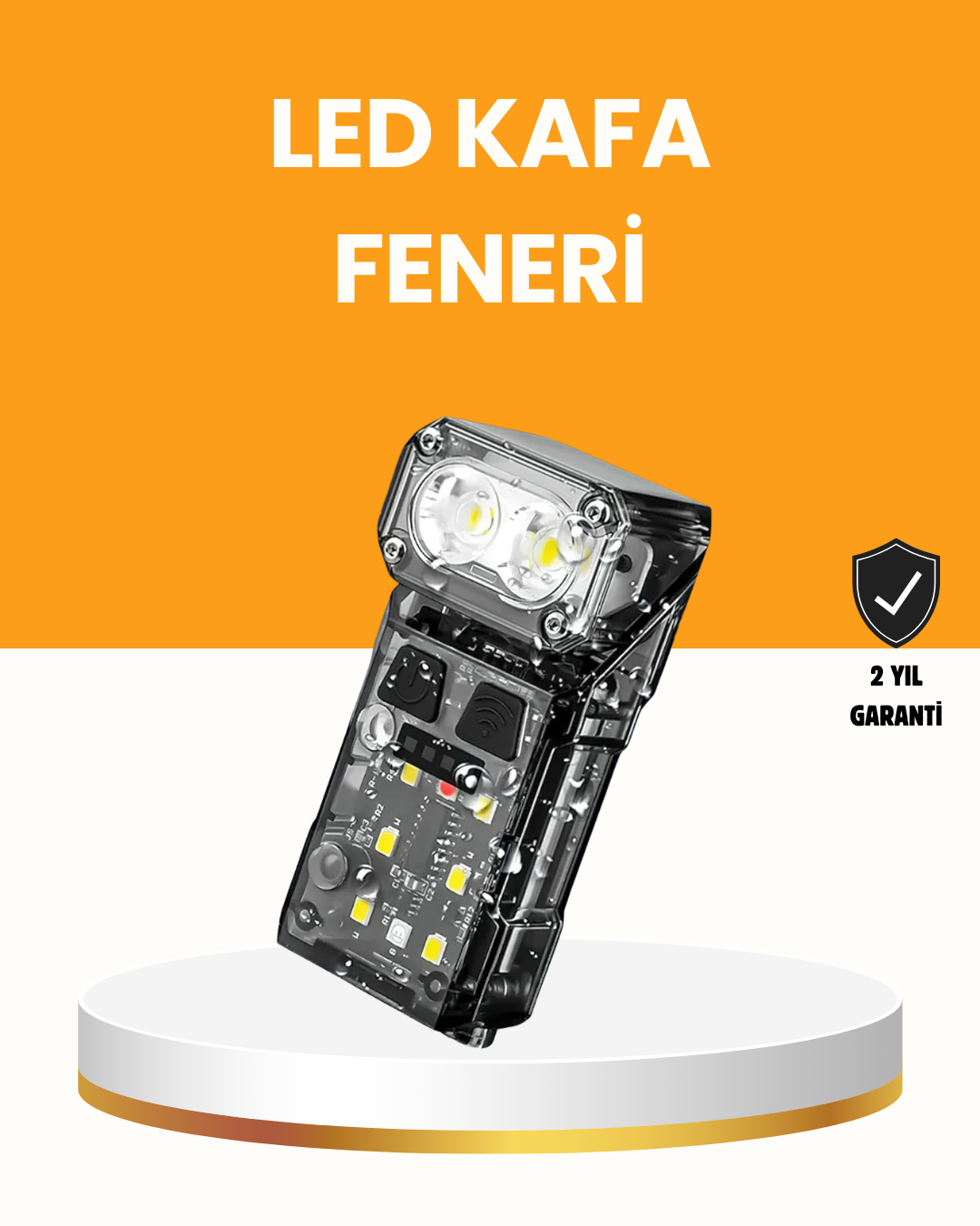 Kamp ve Outdoor İçin LED Far 10 Saat Pil Sensörlü Manyetik - Lisinya