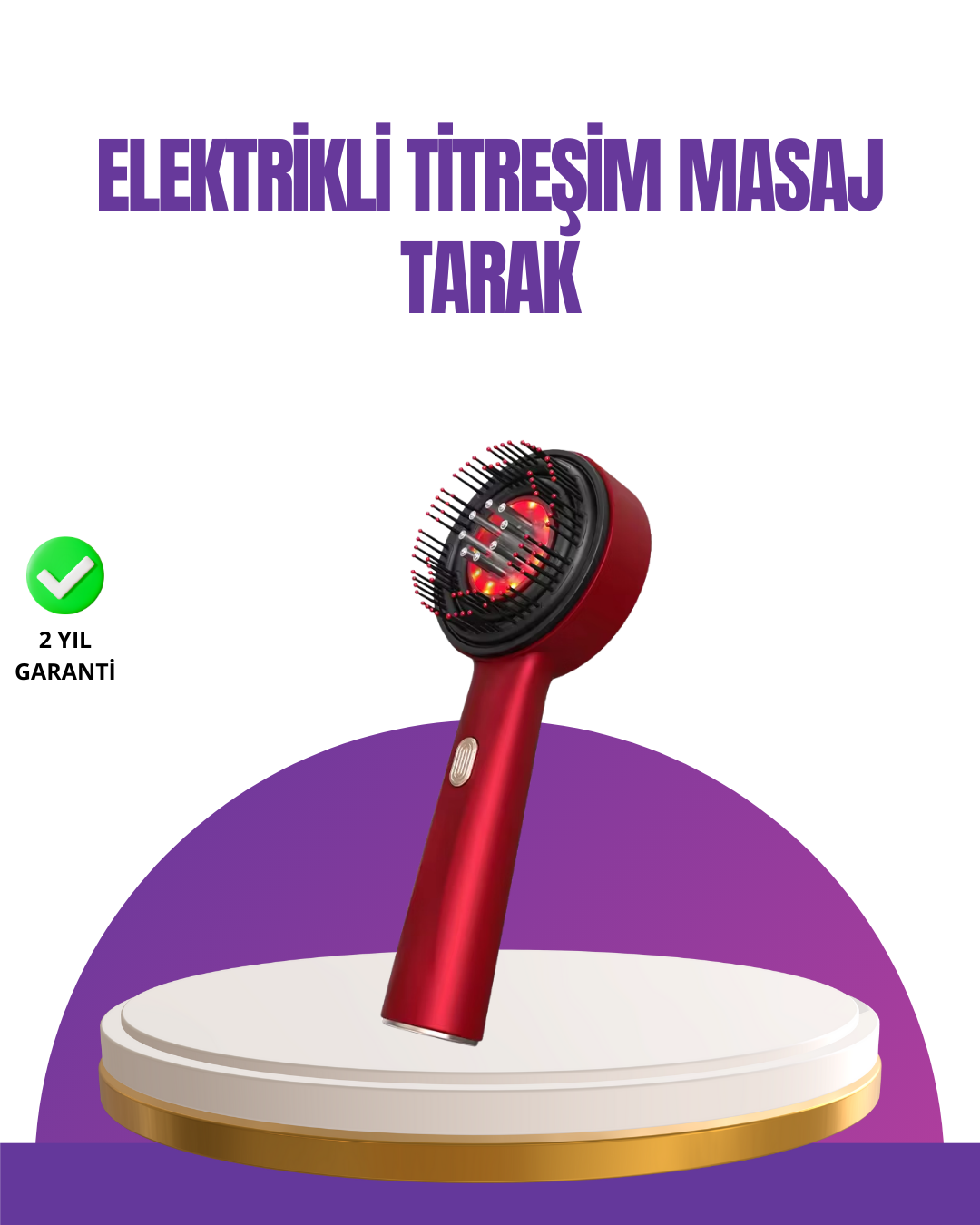 Kırmızı LED Işıklı Saç Derisi Masaj Aleti - Lisinya