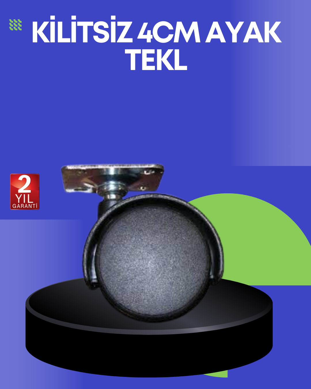 Sehpa ve Ekipmanlar İçin 4 cm Kilitsiz Ayak Tekli - Lisinya