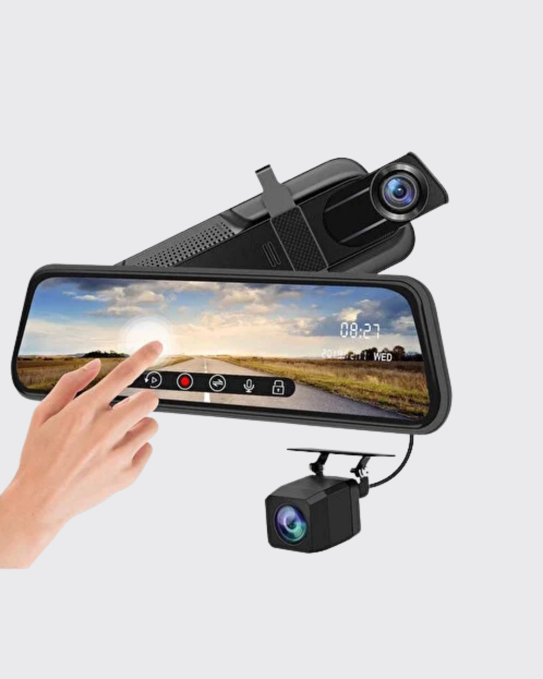 1080P Çift Kameralı Dokunmatik Dikiz Aynası G Sensörlü - Lisinya