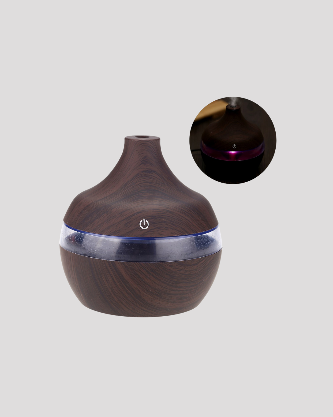 Aromaterapi Uyumlu 300 ml LED Işıklı Oda Kokusu Difüzörü - Lisinya