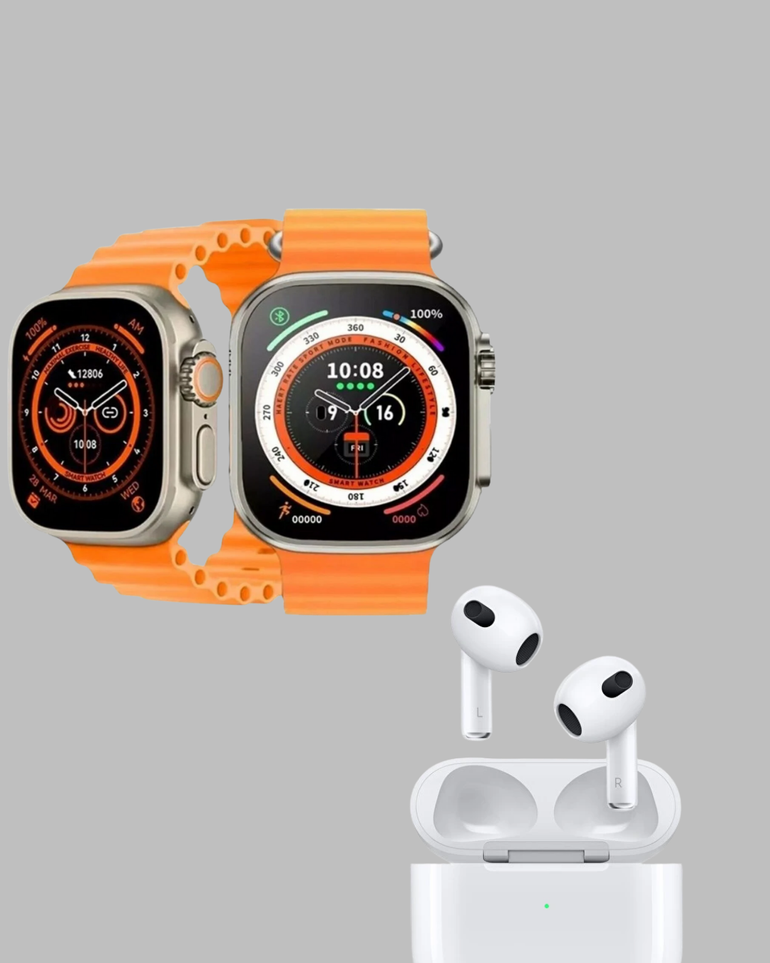 Watch 9 Max Akıllı Saat Seti 2 Kordonlu Kablosuz Kulaklık Hediyeli - Lisinya