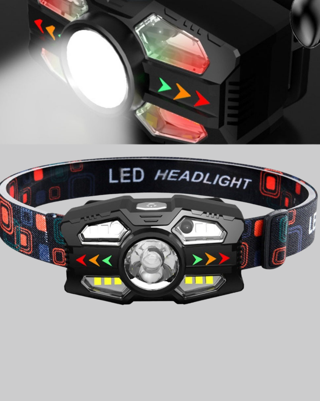 Şarj Edilebilir LED Far Hareket Sensörlü 5 Modlu Outdoor - Lisinya