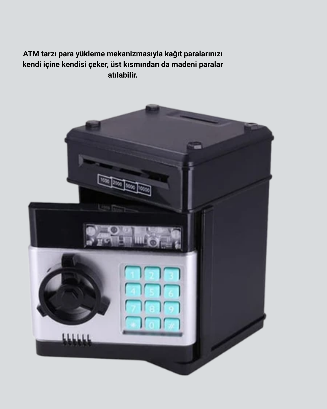 Çocuklar İçin Şifreli ATM Kasa Para Yutan Kumbara - Lisinya