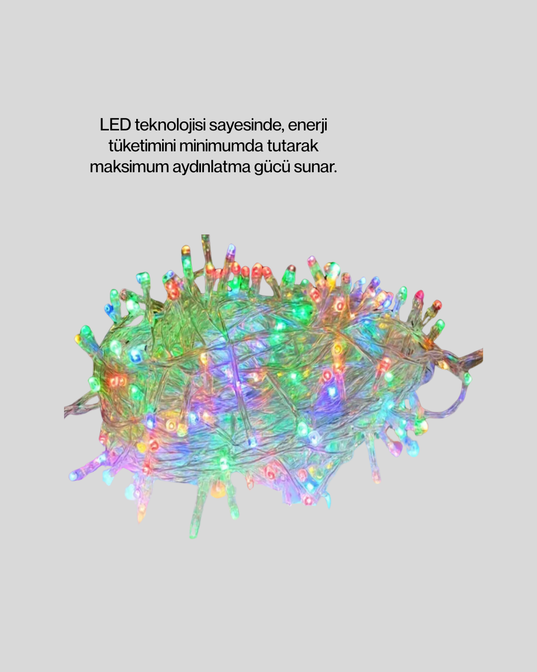 Dekoratif Peri Led 5 m 50 Ampullü Şeffaf Kablo Aydınlatma - Lisinya
