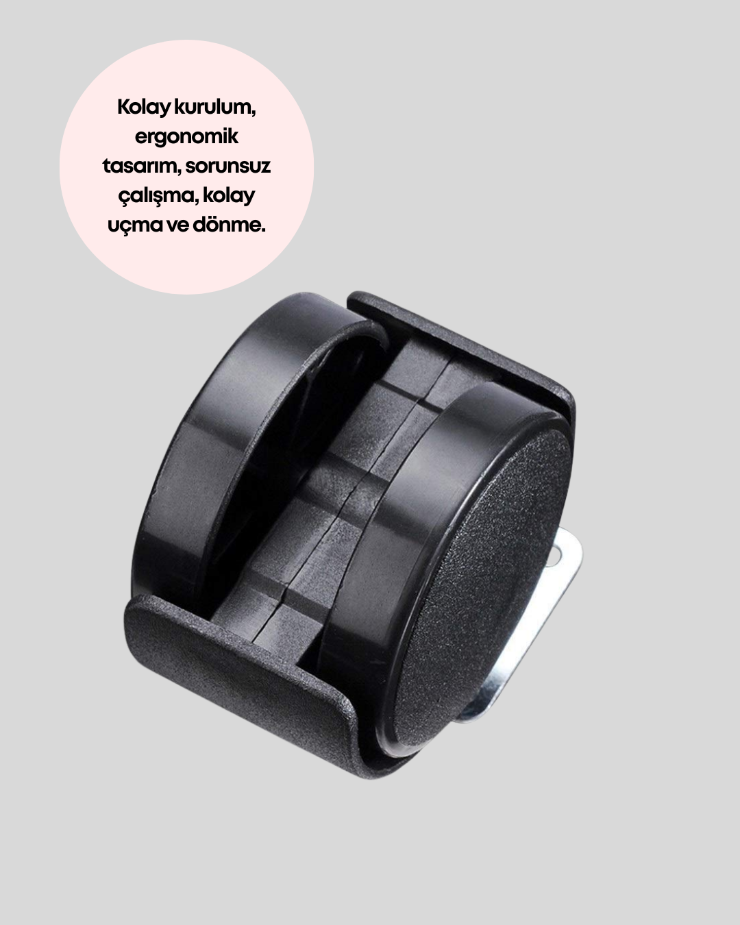 4 cm Kilitsiz Mobilya Ayağı Tekli Kolay Dönen Masa ve Sehpa Ayağı - Lisinya