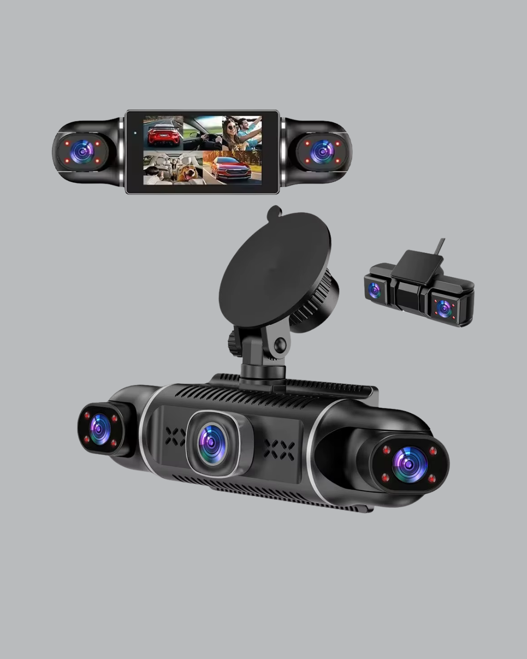 4 Kameralı Araç Kayıt Cihazı Full HD Park İzleme Gece Görüş - Lisinya