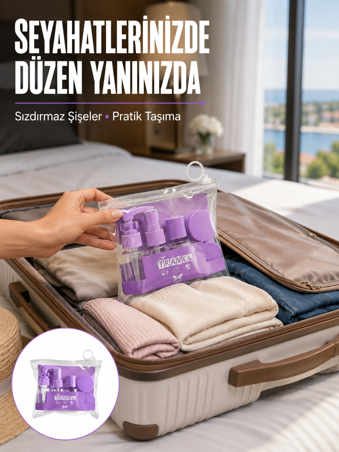 5 Parça Seyahat Kişisel Bakım Seti Şişe Sprey Krem Kutulu - Lisinya 5 Parça Seyahat Kişisel Bakım Seti Şişe Sprey Krem Kutulu - Lisinya