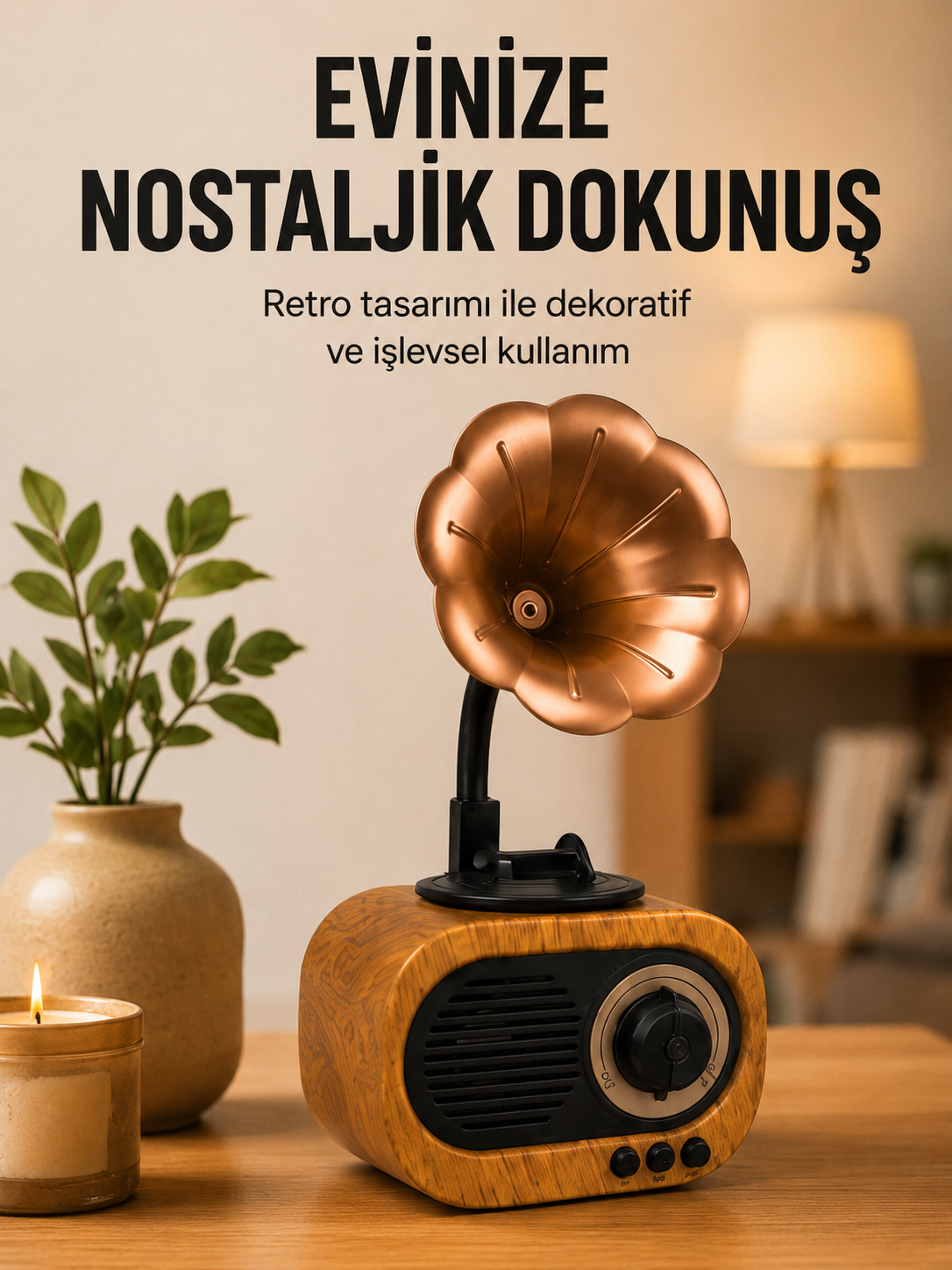 Retro Tasarımlı Mini Bluetooth Hoparlör ve FM Radyo Çoklu Medya - Lisinya Retro Tasarımlı Mini Bluetooth Hoparlör ve FM Radyo Çoklu Medya - Lisinya
