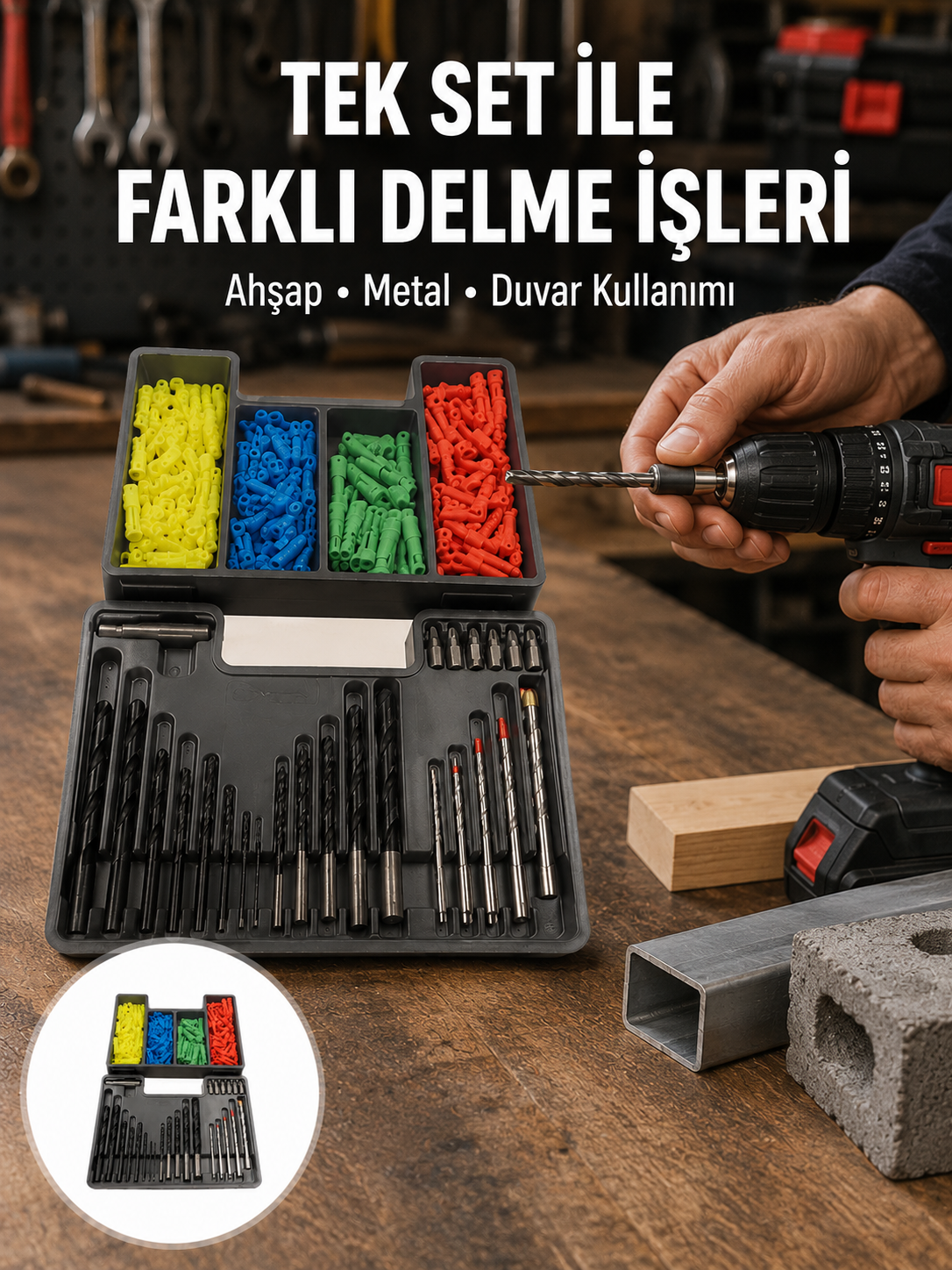 Matkap Ucu Seti Organizerli Çok Amaçlı Delme Uçları - Lisinya Matkap Ucu Seti Organizerli Çok Amaçlı Delme Uçları - Lisinya
