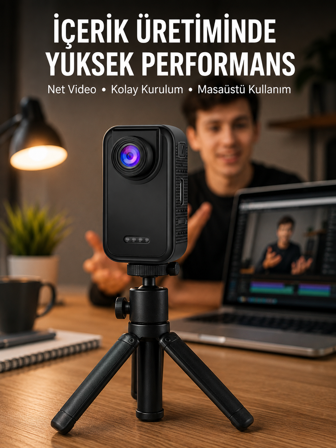 Günlük Kullanıma Uygun Mini Video Kamera Vlog Çekimleri İçin - Lisinya
