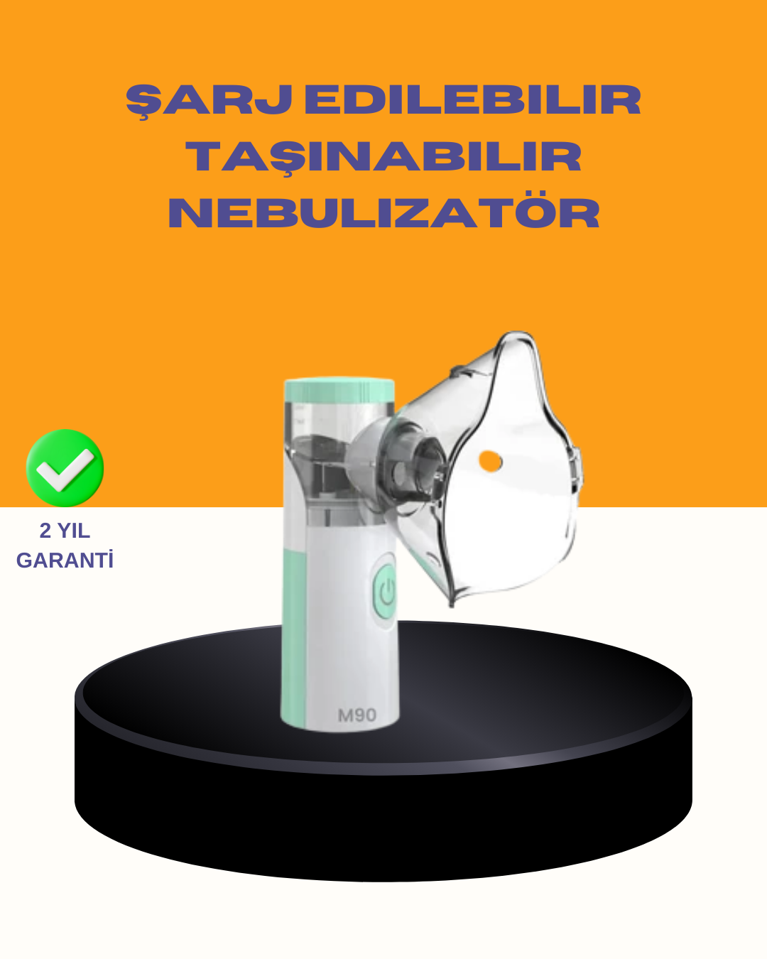 Kompakt Boy Şarjlı Taşınabilir Nebulizatör Cihazı - Lisinya