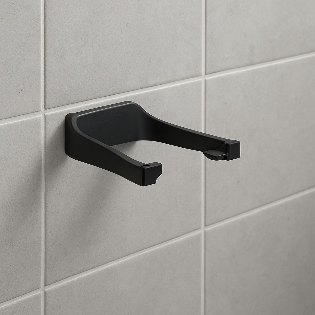 Siyah Metal Tuvalet Kağıdı Tutucu Mat Kaplama Banyo Peçetelik - Lisinya