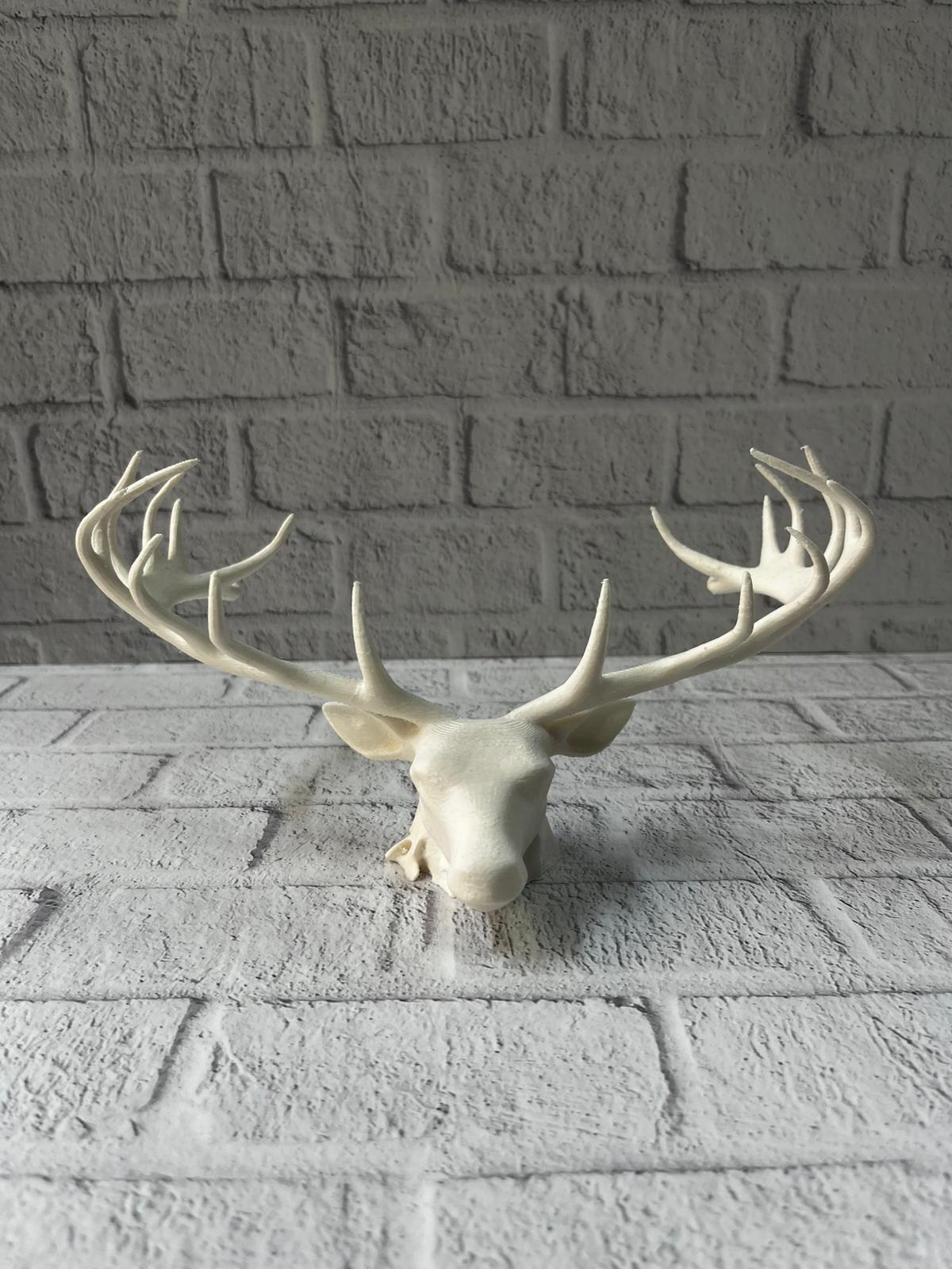 odern Geyik Başı Biblo 25 cm Zarif Masa Üstü Dekor - Lisinya