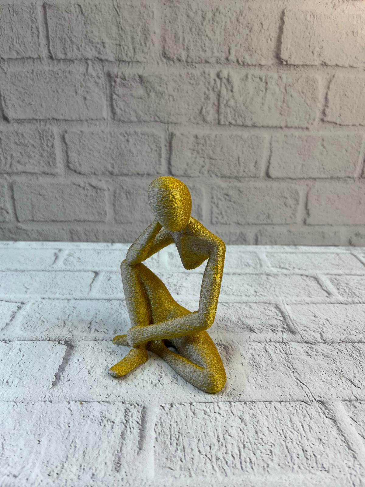 DEKORATİF İNSAN FİGÜRÜ SARI - Lisinya