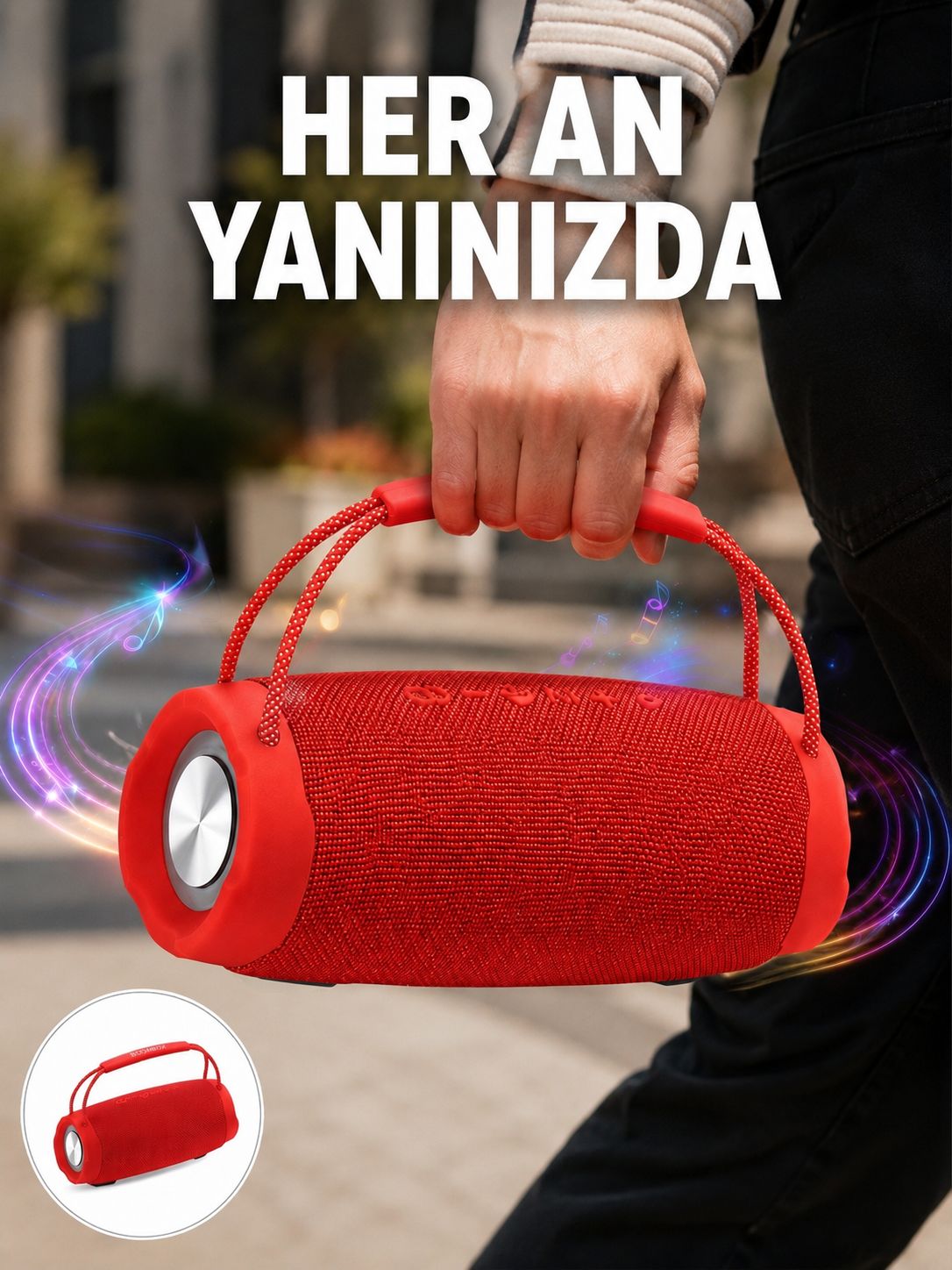 TF Kart ve AUX Destekli IPX6 Suya Dayanıklı Bluetooth Hoparlör - Lisinya TF Kart ve AUX Destekli IPX6 Suya Dayanıklı Bluetooth Hoparlör - Lisinya