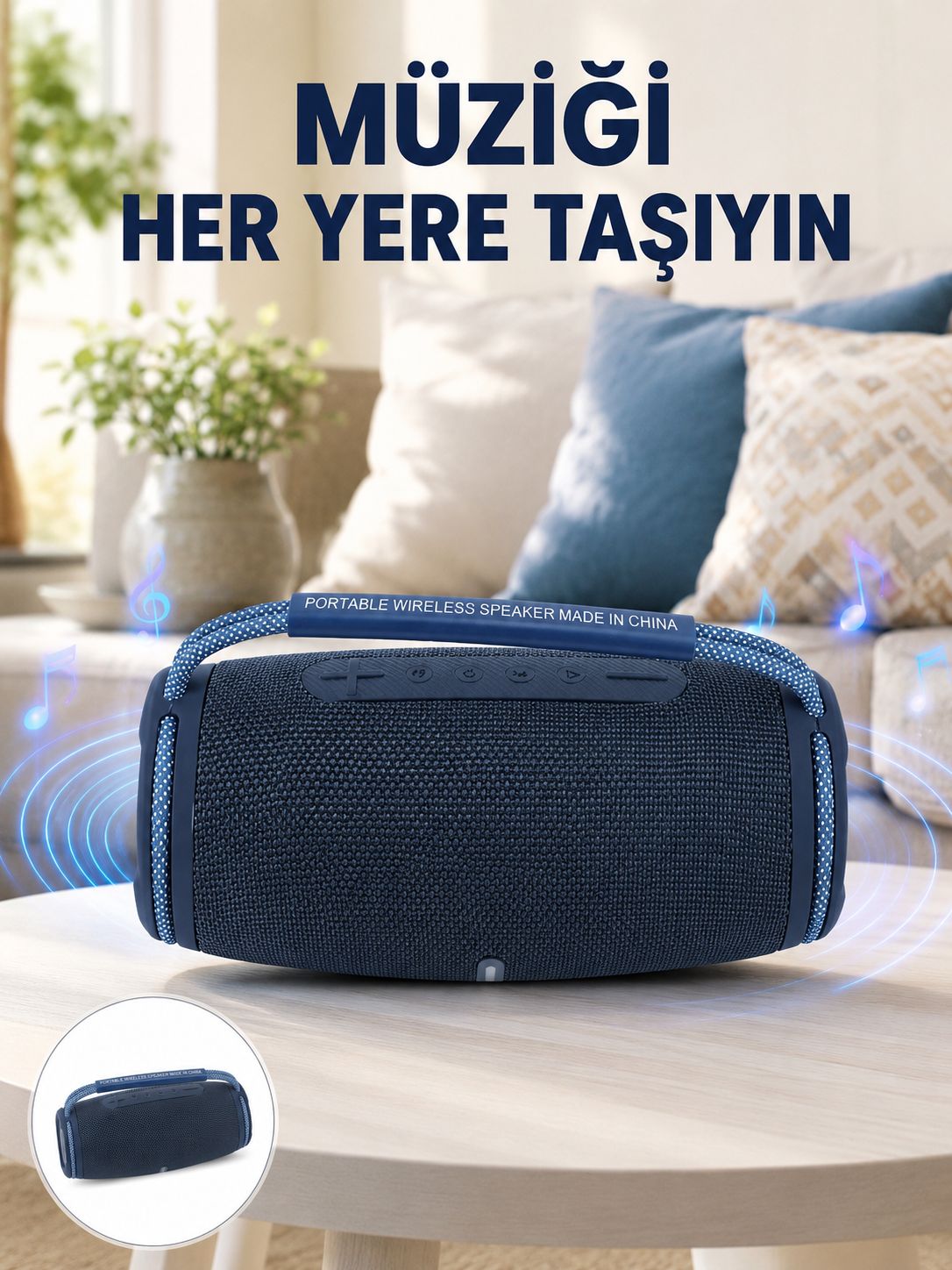 IPX5 Su Geçirmez Taşınabilir Bluetooth Hoparlör Renkli Işıklı - Lisinya IPX5 Su Geçirmez Taşınabilir Bluetooth Hoparlör Renkli Işıklı - Lisinya