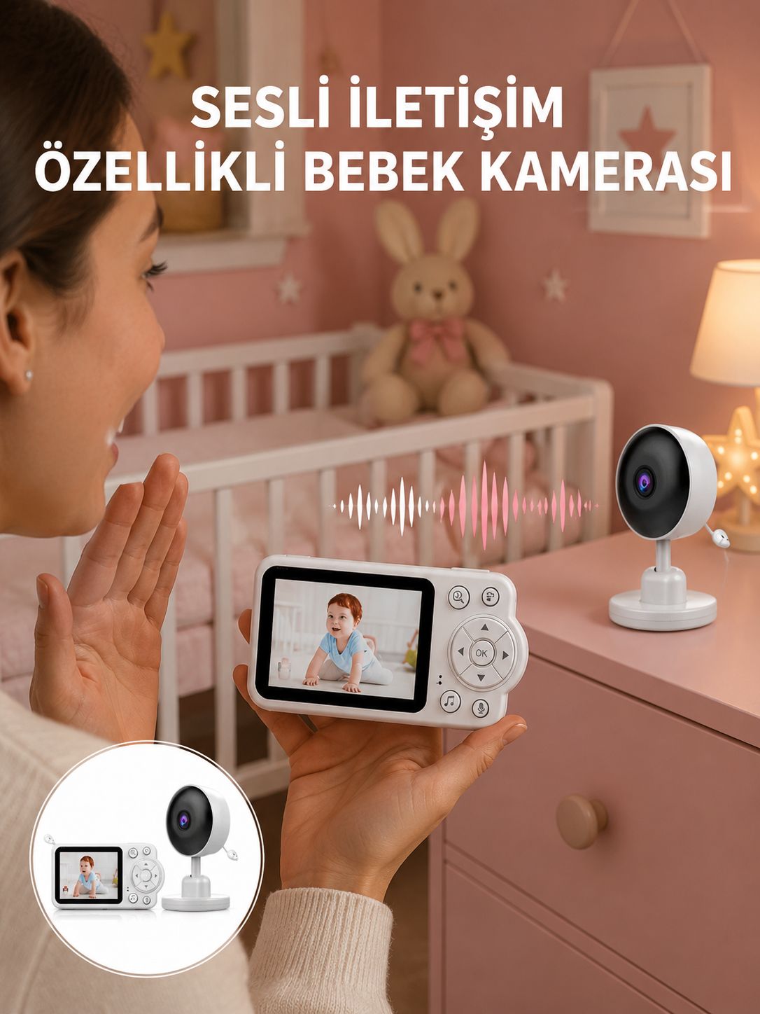 2.8 İnç Ekranlı Bebek Kamerası Gece Görüşlü ve Sesli İletişim - Lisinya 2.8 İnç Ekranlı Bebek Kamerası Gece Görüşlü ve Sesli İletişim - Lisinya