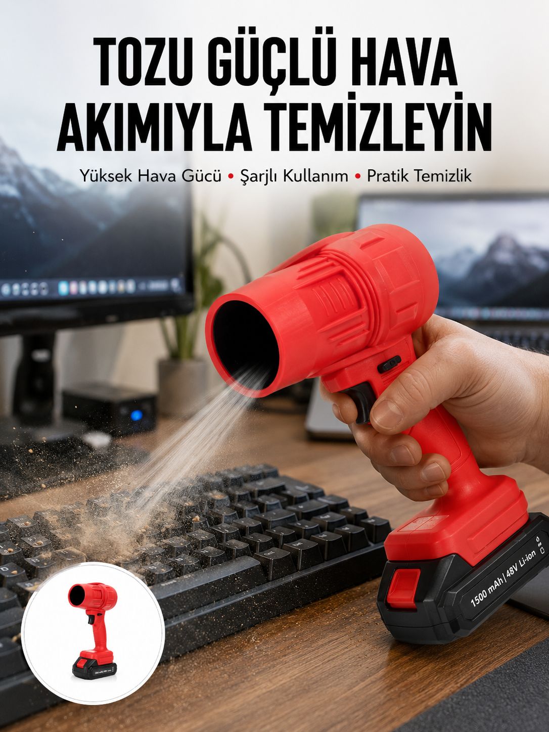 Güçlü Motorlu Elektrikli Toz Alma ve Temizleme Aleti - Lisinya Güçlü Motorlu Elektrikli Toz Alma ve Temizleme Aleti - Lisinya